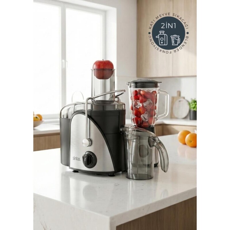 Sinbo SJ-3195 Katı Meyve Sıkacağı Blender Seti