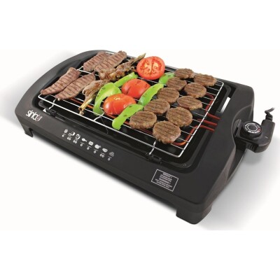SBG-7102 Elektrikli Izgara 2000W Güç, Demir Döküm Malzeme İle Sağlıklı Pişirme İmkanı