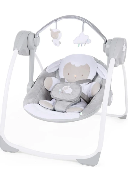 Ingenuity Comfort 2 Go Bebek Salıncağı, Kompakt Taşınabilir 6 Vitesli Müzikli Minderli Kolay Katlanır