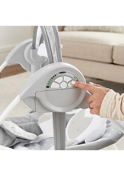 Ingenuity Comfort 2 Go Bebek Salıncağı, Kompakt Taşınabilir 6 Vitesli Müzikli Minderli Kolay Katlanır