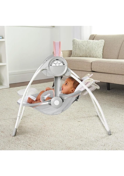 Ingenuity Comfort 2 Go Bebek Salıncağı, Kompakt Taşınabilir 6 Vitesli Müzikli Minderli Kolay Katlanır