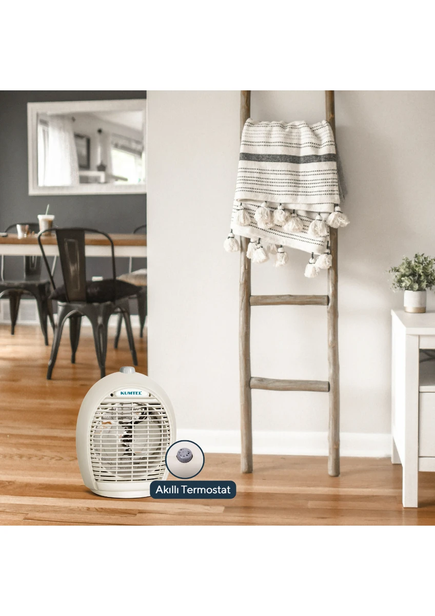 Kumtel Fanlı Isıtıcı 2000 W LX-6331 Bej